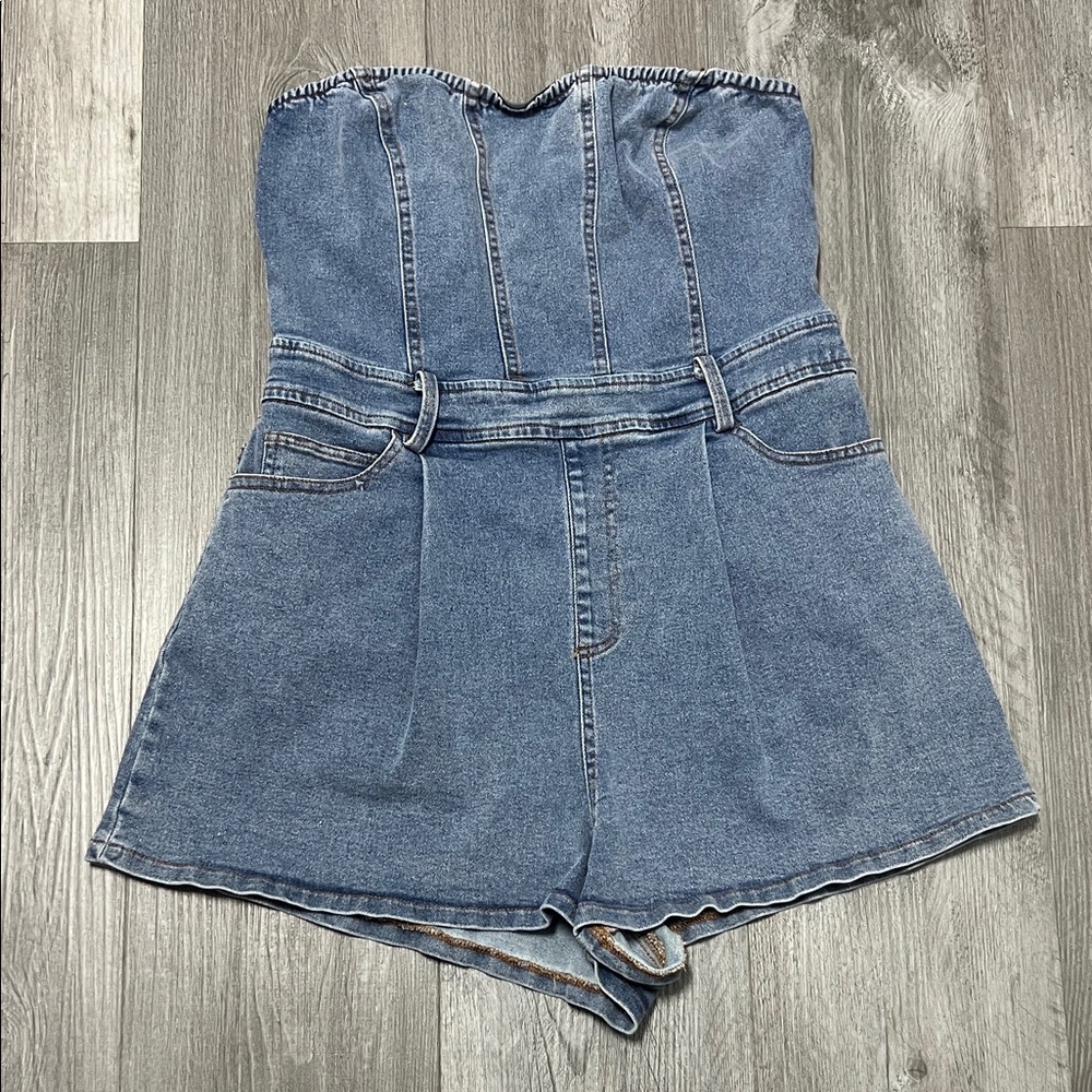 Le Lis Collection Denim Woman’s shorts romper/ size S